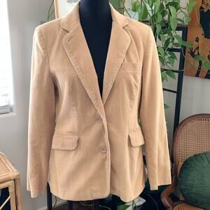 Vintage 70s/80s Foxmoor Tan Corduroy Cotton Classic Preppy Boho Blazer Jacket